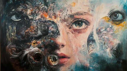 Dualism: A Surreal Portrait Painting