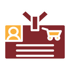 Customer Identity Vector Glyph Two Colors Icon Design