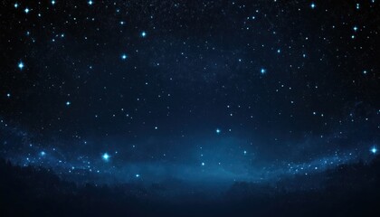 Fototapeta premium Majestic night sky filled with stars twinkling against the deep blue canvas of the universe at dusk