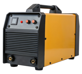 Portable welding machine with user-friendly features isolated with transparent background