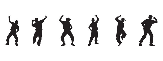 Hip Hop Silhouette Vector Set