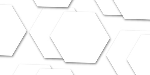 Abstract geometric technology 3d white bright hexagon polygonal honeycomb luxury pattern vector background.