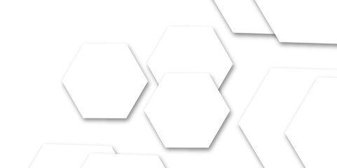 Abstract geometric technology 3d white bright hexagon polygonal honeycomb luxury pattern vector background.