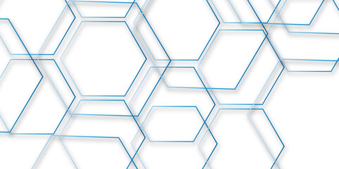 Abstract geometric technology out color line hexagon polygonal honeycomb luxury pattern vector background.