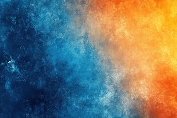 Obraz premium Distressed texture with blue and orange tones and grunge effect. Use as background for designs relating to contrast, power or duality.