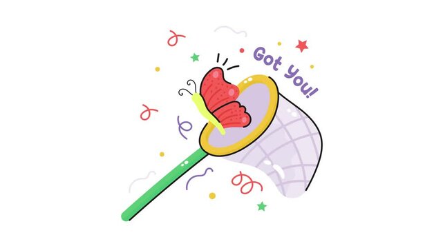 An editable vector of butterfly net in modern style, ready to use icon