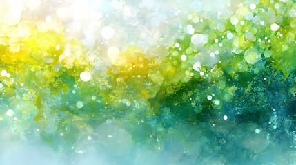 Obraz premium An abstract watercolor painting depicting a vibrant natural landscape scene