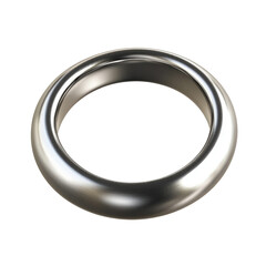 Isolated Silver Ring on transparent background