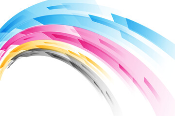 abstract and trendy colorful geometric stripe white background