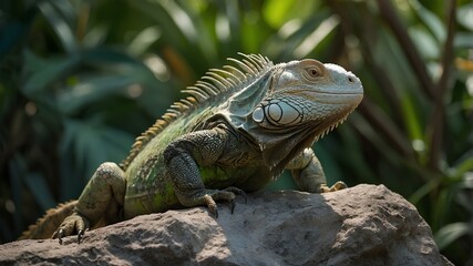 Obraz premium Iguana in Natural Habitat