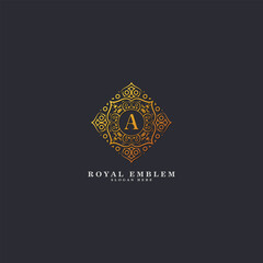 Luxury Decorative letter A logo