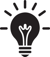Obraz premium Light bulb vector icon. Vector illustration