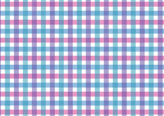 colorful teal and pink gingham pattern background with white intersections