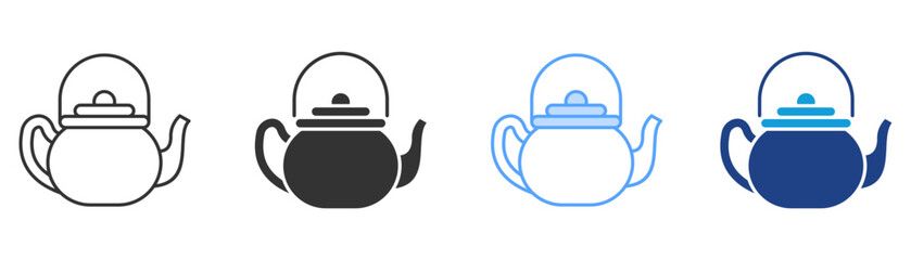 Kettle Icon Set Multiple Style Collection