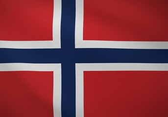 Obraz premium Norway Flag Red, White, Blue Cross, Norwegian Symbol, Nation's Emblem, Scandinavian Design, Patriotic Colors.