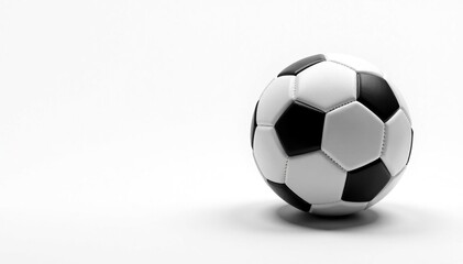 Fototapeta premium Brand new football against pure white backdrop, training, pigskin, field