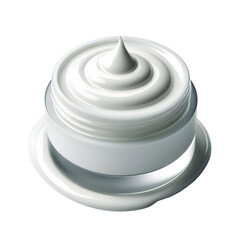 White Makeup Cream isolated on white background