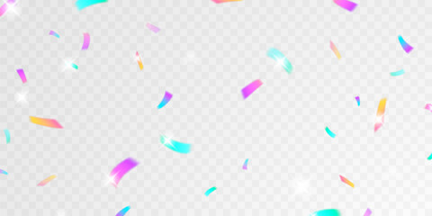 transparent confetti background colorful and beautiful Elegant sparkling light effect, vector illustration