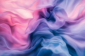 Fototapeta premium Flowing colored fabrics gracefully move and create soft abstract shapes