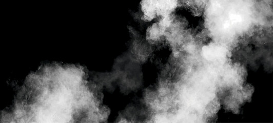vector illustration smoke swirls background Abstract blurred Movement of smoke for background.Smoke and powder overlay on black background