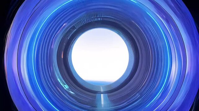 Glowing blue energy vortex swirls in, for a sci-fi or transitional theme 