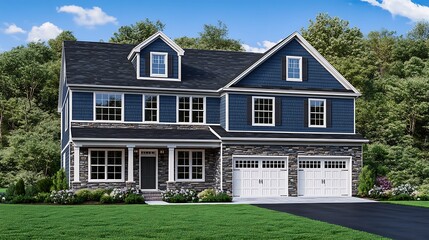 Exterior design rendering view photo