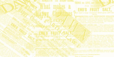 Obraz premium Newspaper with yellow unreadable textVintage grunge blurred paper news texture old dark distressed effect news texture horizontal background