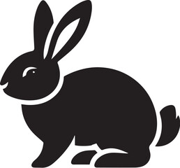 Silhouettes of Easter bunny