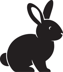 Silhouettes of Easter bunny