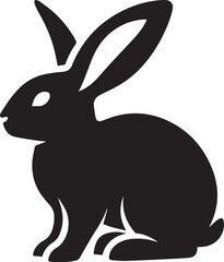 Silhouettes of Easter bunny