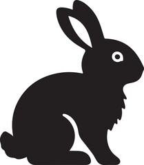 Silhouettes of Easter bunny