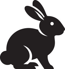 Silhouettes of Easter bunny