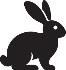 Silhouettes of Easter bunny