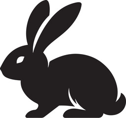 Silhouettes of Easter bunny