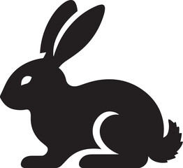Silhouettes of Easter bunny