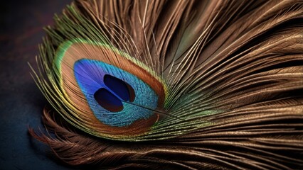 Obraz premium close up of peacock feather