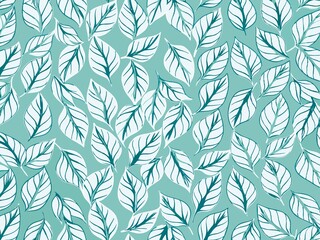 seamless pattern with flowers and leaves, floral pattern for textile design and digital papers, seamless background with leaves