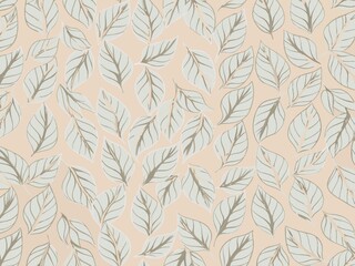Naklejka premium seamless pattern with flowers and leaves, floral pattern for textile design and digital papers, seamless background with leaves