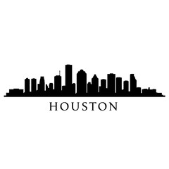 Naklejka premium Houston Cityscape Silhouette Vector