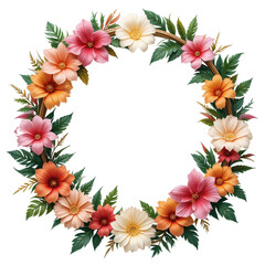 Obraz premium Pastel Garden Bloom Wreath