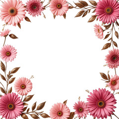 Obraz premium Elegant Pink Gerbera Frame