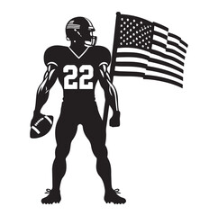 American football players in silhouettes vector illustration. © MOHAMMAD