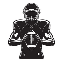 American football players in silhouettes vector illustration. © MOHAMMAD