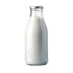 Milk bottle isolated on transparent background 