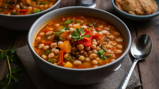 Zuppa di Legumi: A hearty legume soup made with a mix of beans, lentils, and sometimes chickpeas, simmered with vegetables