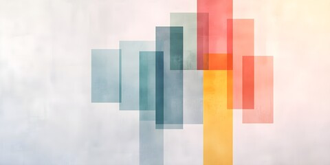 Fototapeta premium A colorful abstract painting with a tree in the middle