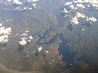 Flying over Pine Flat Lake