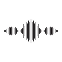 good music sound wave logo illustration