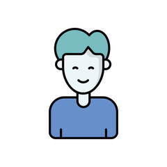 Man  icon isolated on a white background. Vector illustration.