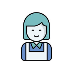 Cook  icon isolated on a white background. Vector illustration.